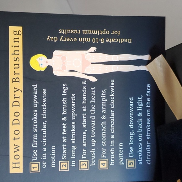 New Black Touch Dry Body Brush - Picture 2 of 8